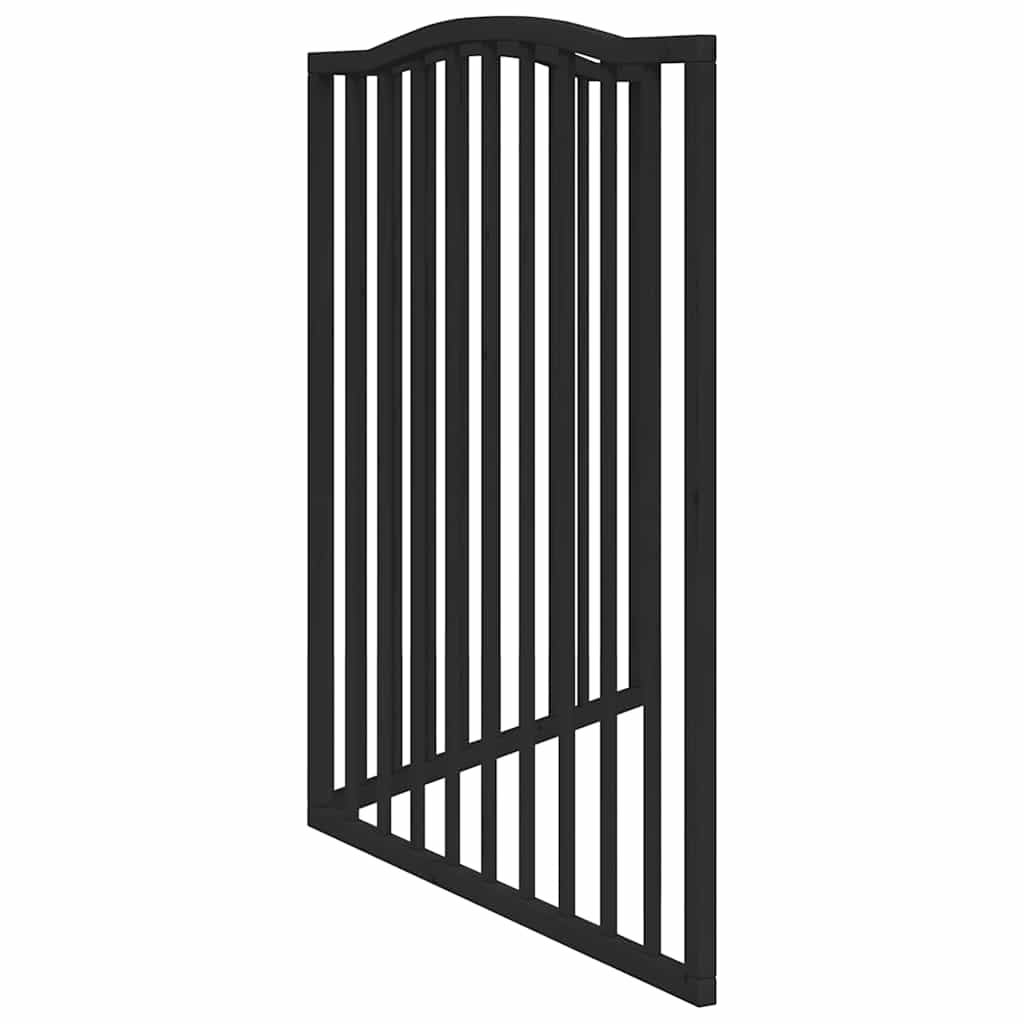 Poartă pentru câini pliabilă 2 panouri negru, 160 cm, lemn plop GartenMobel Dekor