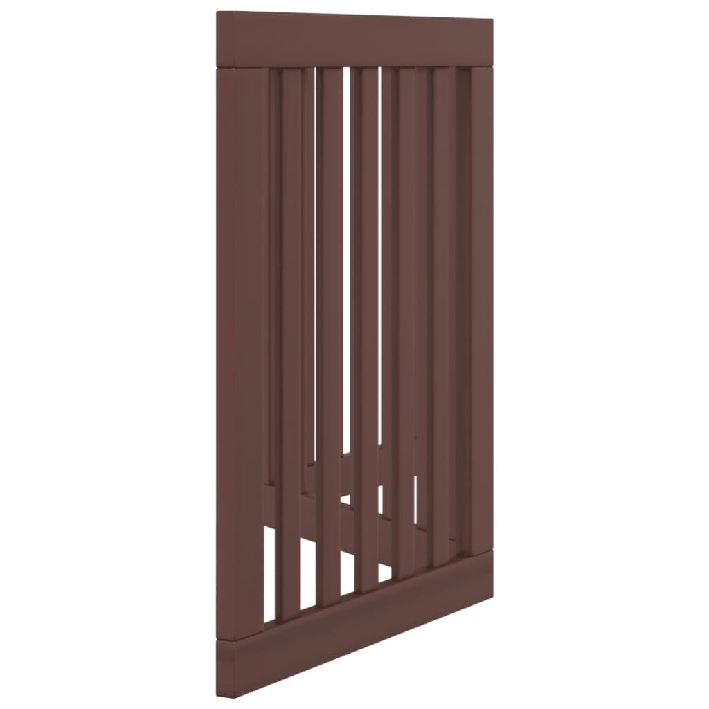 Poartă pentru câini pliabilă 3 panouri maro, 150 cm, lemn plop GartenMobel Dekor