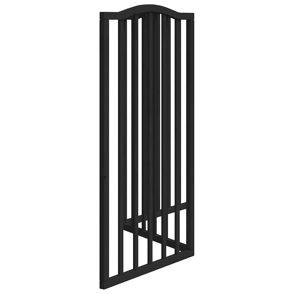 Poartă pentru câini pliabilă 3 panouri negru, 150 cm, lemn plop GartenMobel Dekor