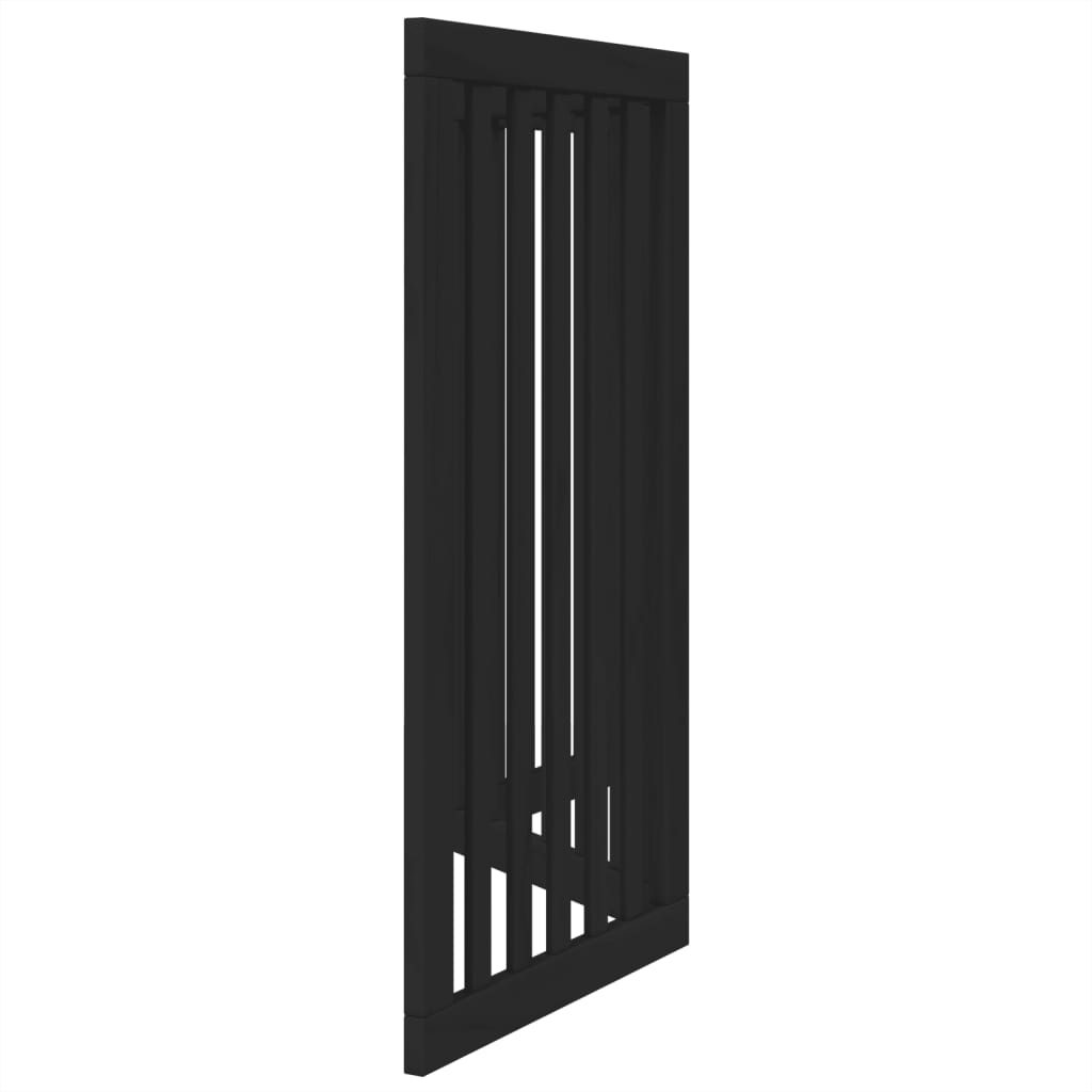 Poartă pentru câini pliabilă 3 panouri negru, 150 cm, lemn plop GartenMobel Dekor