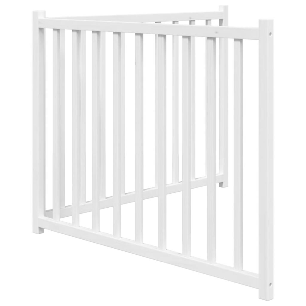 Poartă pentru câini pliabilă 2 panouri, alb, 160 cm, lemn brad GartenMobel Dekor