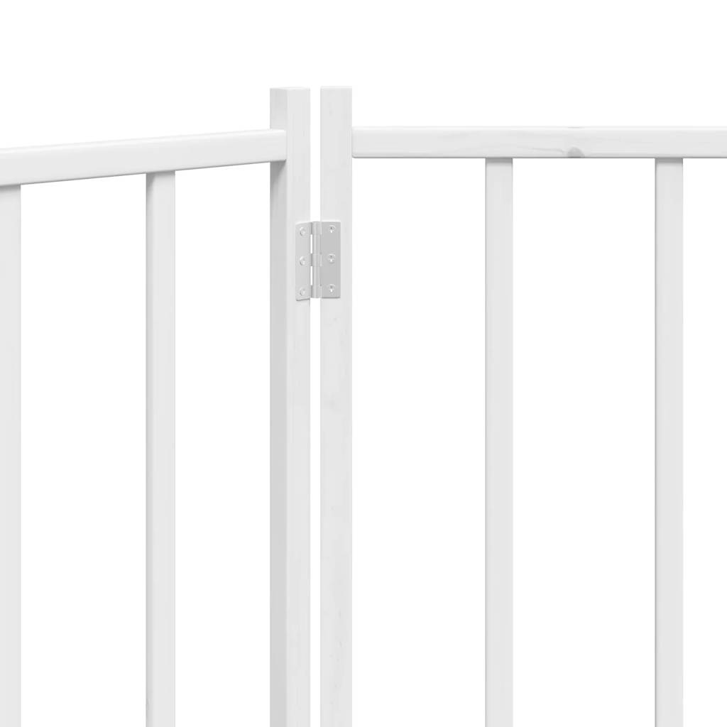 Poartă pentru câini pliabilă 2 panouri, alb, 160 cm, lemn brad GartenMobel Dekor