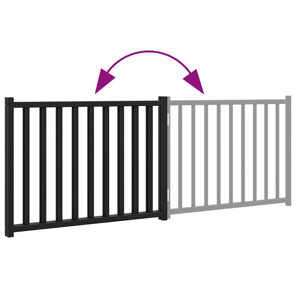 Poartă pentru câini pliabilă 2 panouri negru, 160 cm, lemn brad GartenMobel Dekor