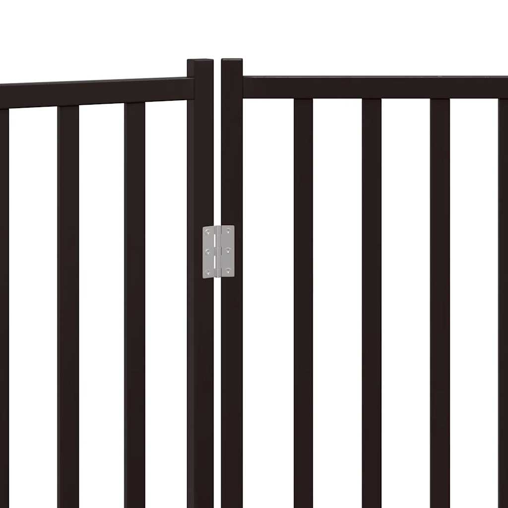 Poartă pentru câini pliabilă 2 panouri negru, 160 cm, lemn brad GartenMobel Dekor