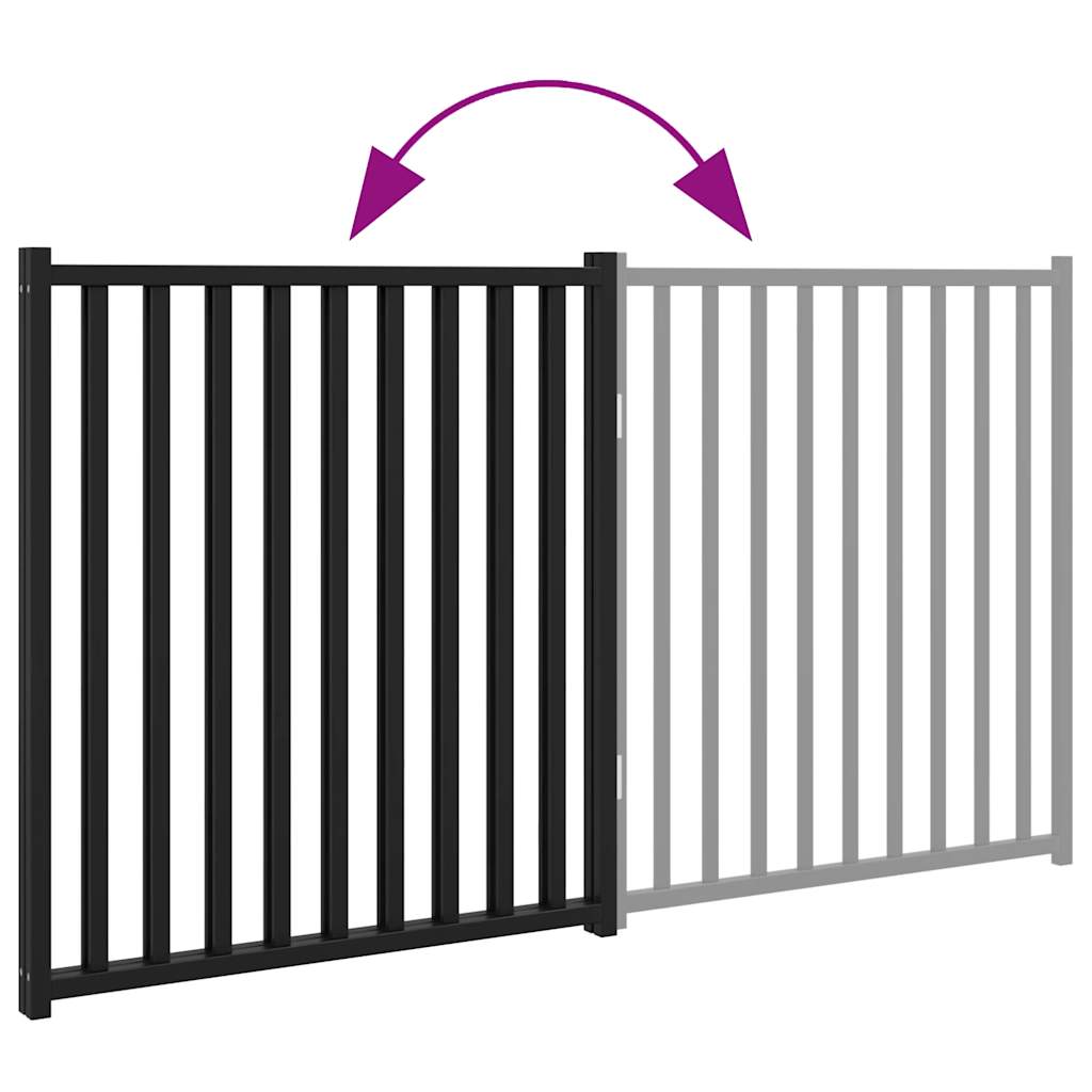 Poartă pentru câini pliabilă 2 panouri negru, 160 cm, lemn brad GartenMobel Dekor