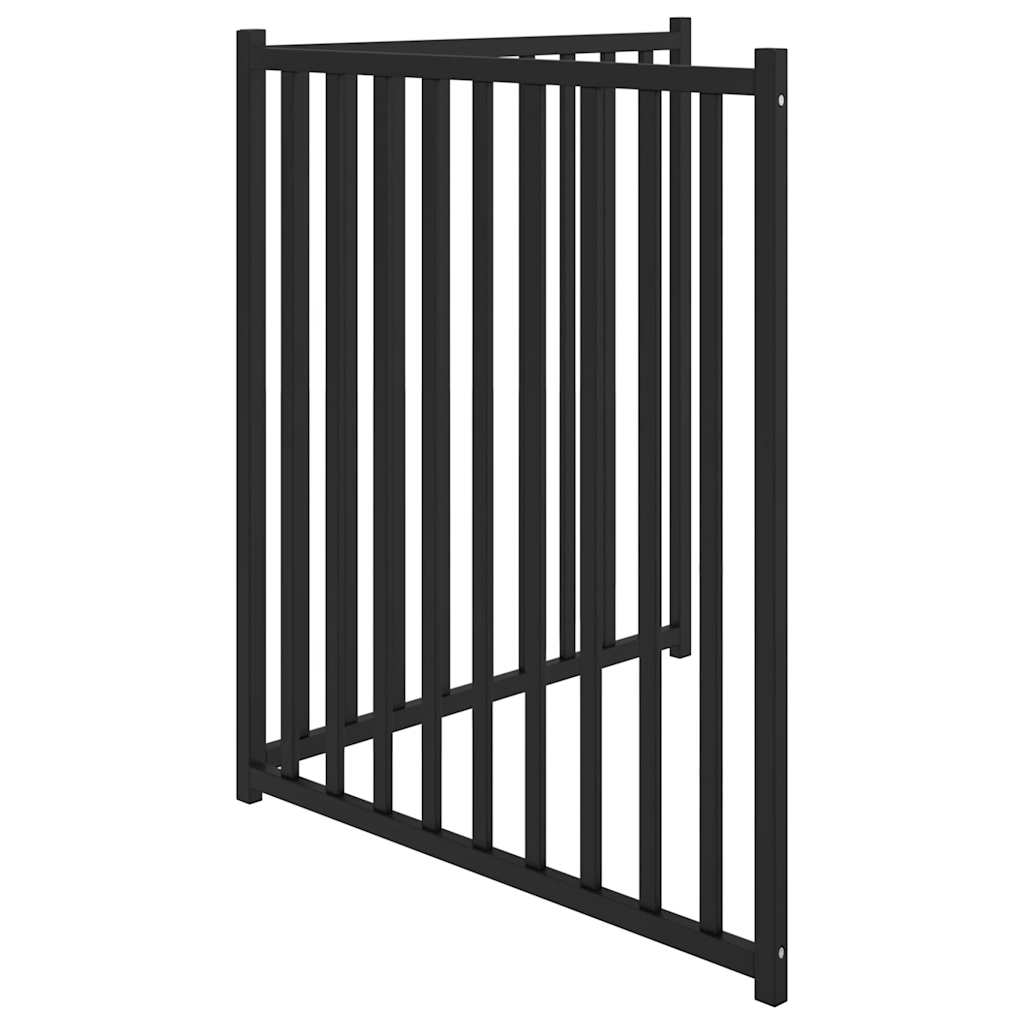 Poartă pentru câini pliabilă 2 panouri negru, 160 cm, lemn brad GartenMobel Dekor