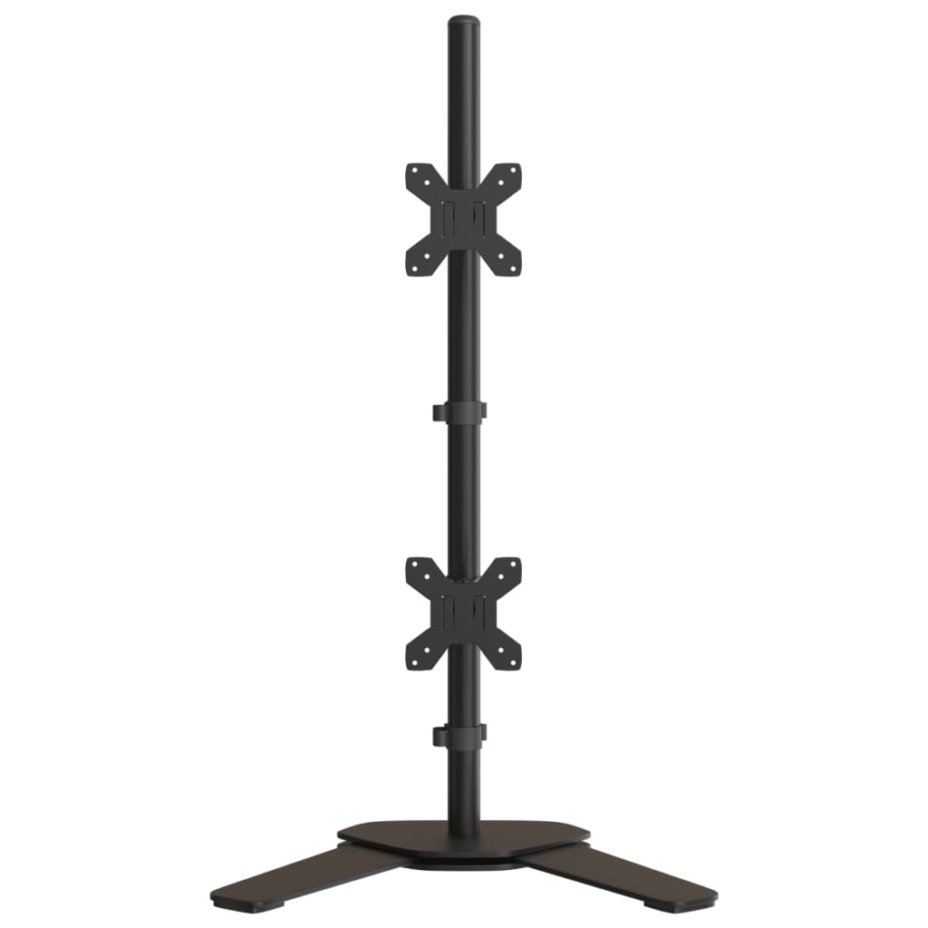 Suport de perete pentru monitor dublu VESA 75/100 mm negru oțel GartenMobel Dekor