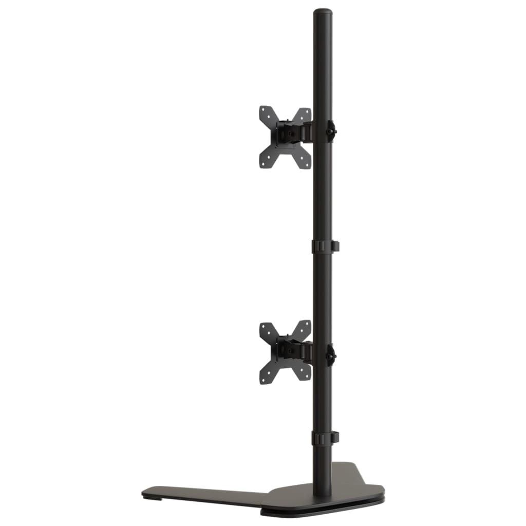 Suport de perete pentru monitor dublu VESA 75/100 mm negru oțel GartenMobel Dekor