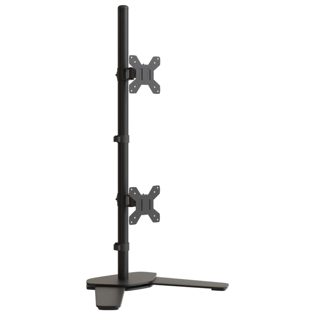 Suport de perete pentru monitor dublu VESA 75/100 mm negru oțel GartenMobel Dekor