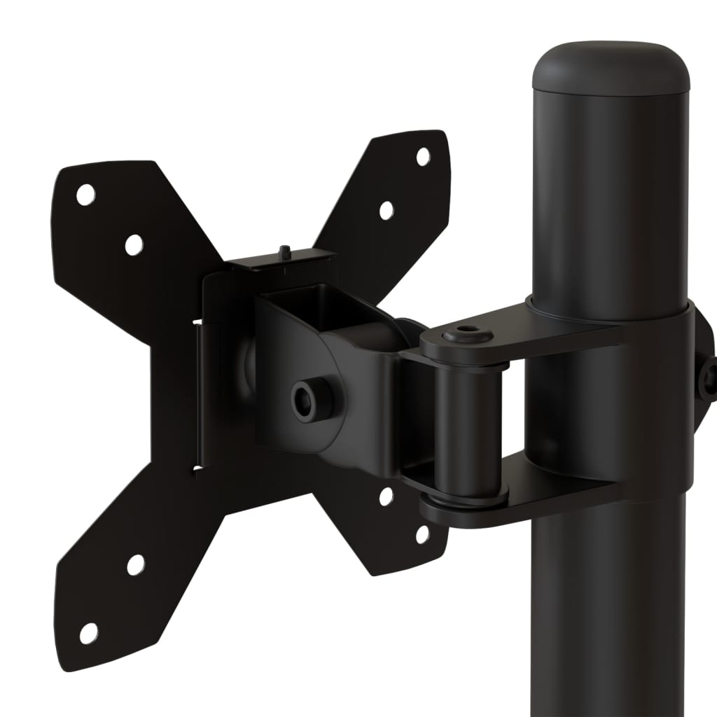 Suport de perete pentru monitor dublu VESA 75/100 mm negru oțel GartenMobel Dekor