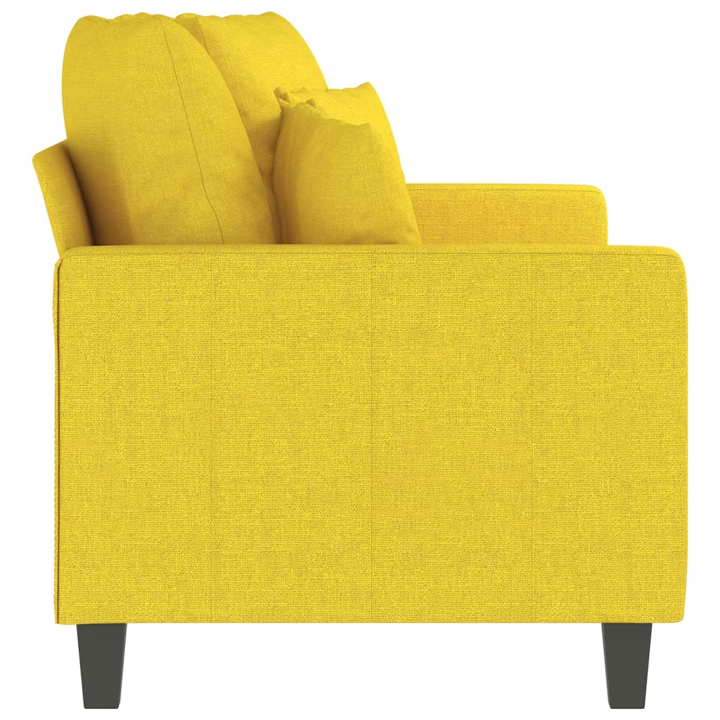 Canapea cu 2 locuri, galben deschis, 140 cm, material textil GartenMobel Dekor