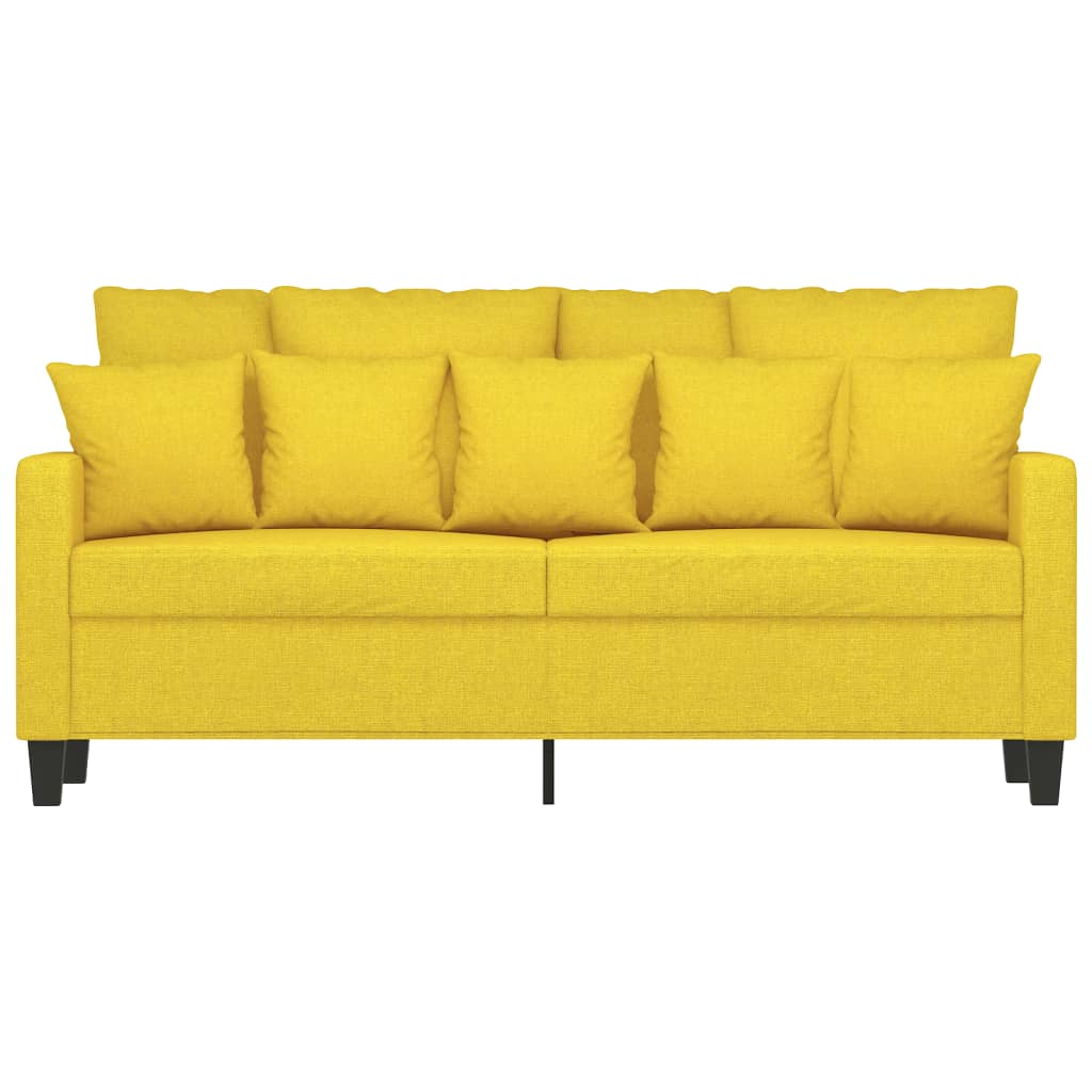 Canapea cu 2 locuri, galben deschis, 140 cm, material textil GartenMobel Dekor