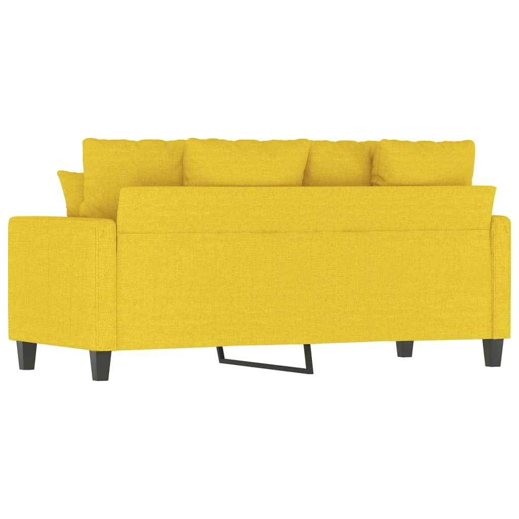 Canapea cu 2 locuri, galben deschis, 140 cm, material textil GartenMobel Dekor