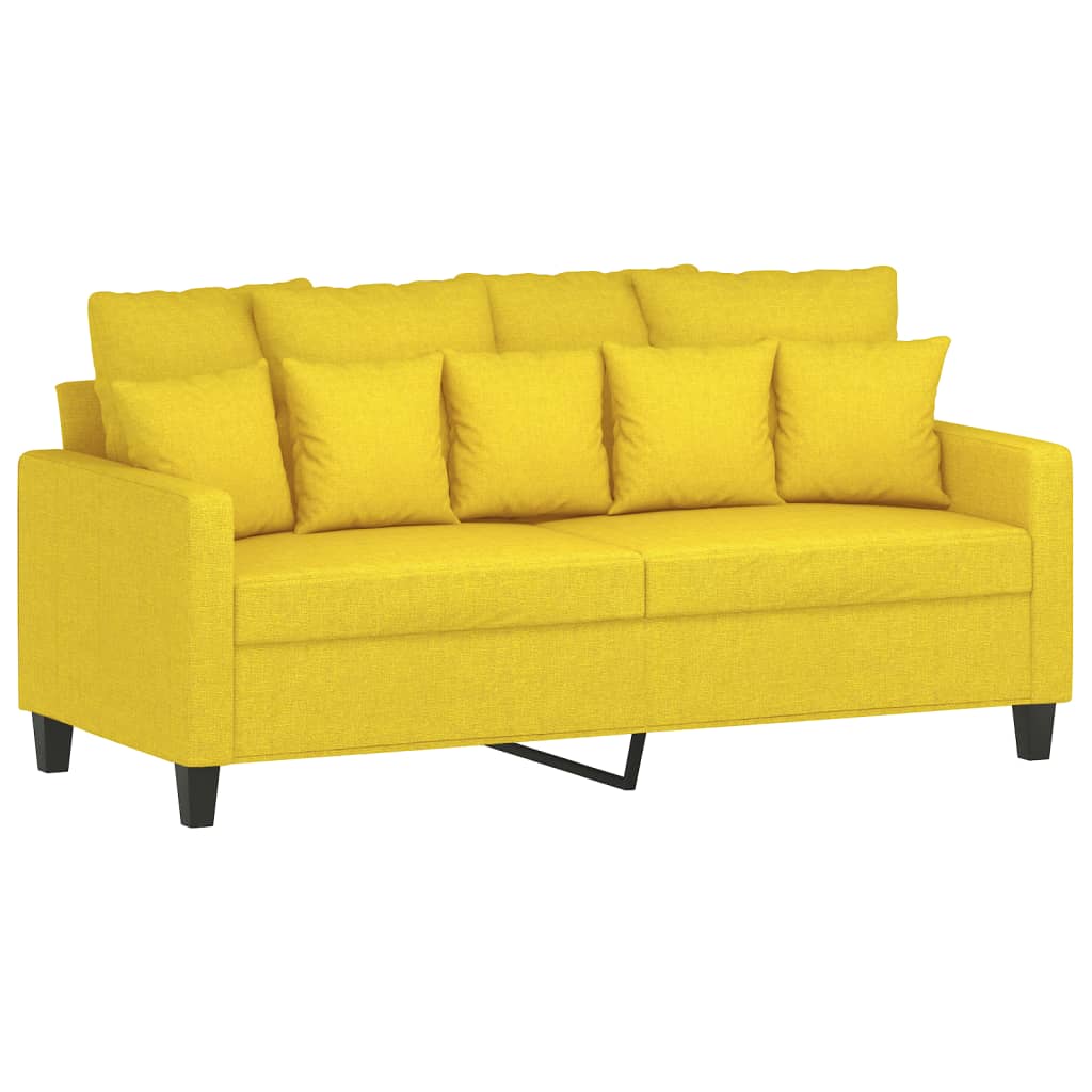Canapea cu 2 locuri, galben deschis, 140 cm, material textil GartenMobel Dekor
