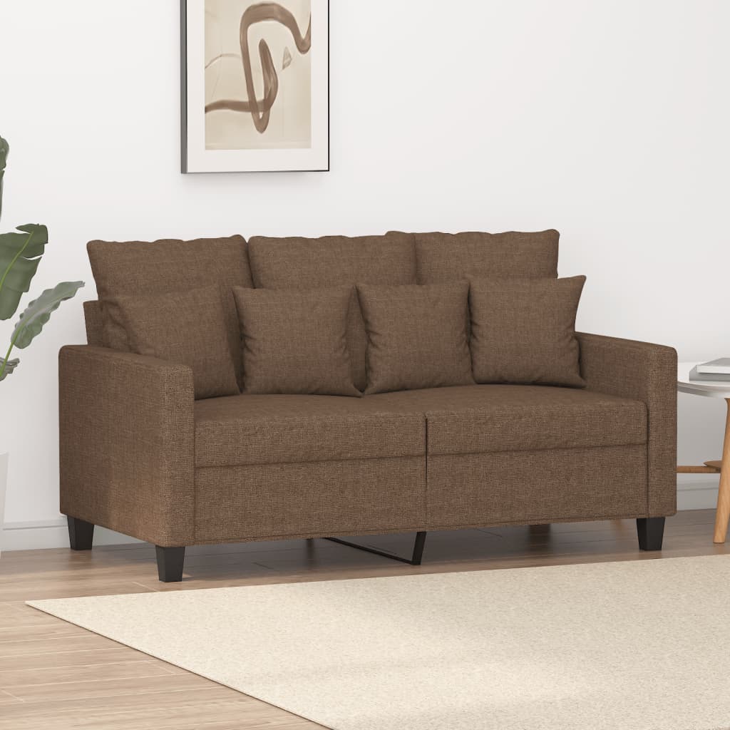 Canapea cu 2 locuri, maro, 120 cm, material textil GartenMobel Dekor