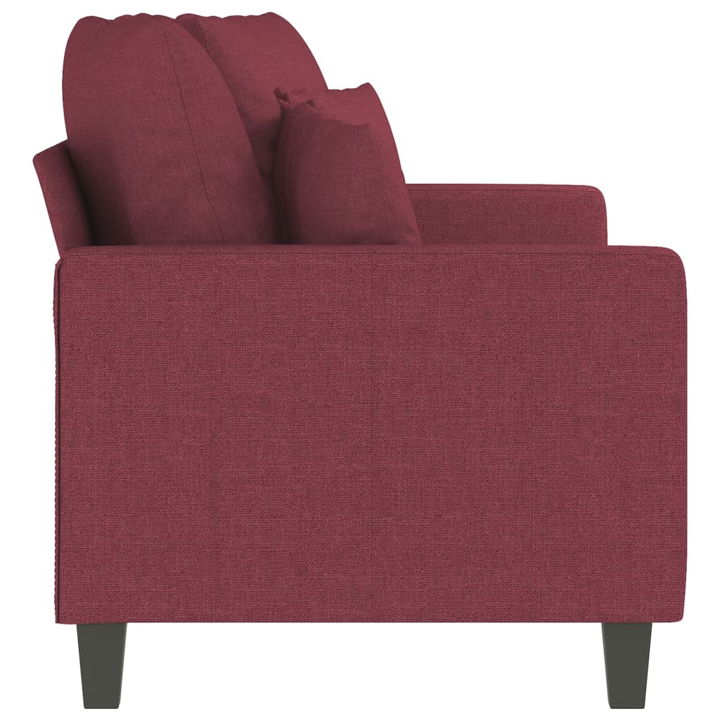 Canapea cu 2 locuri, roșu vin, 140 cm, material textil GartenMobel Dekor