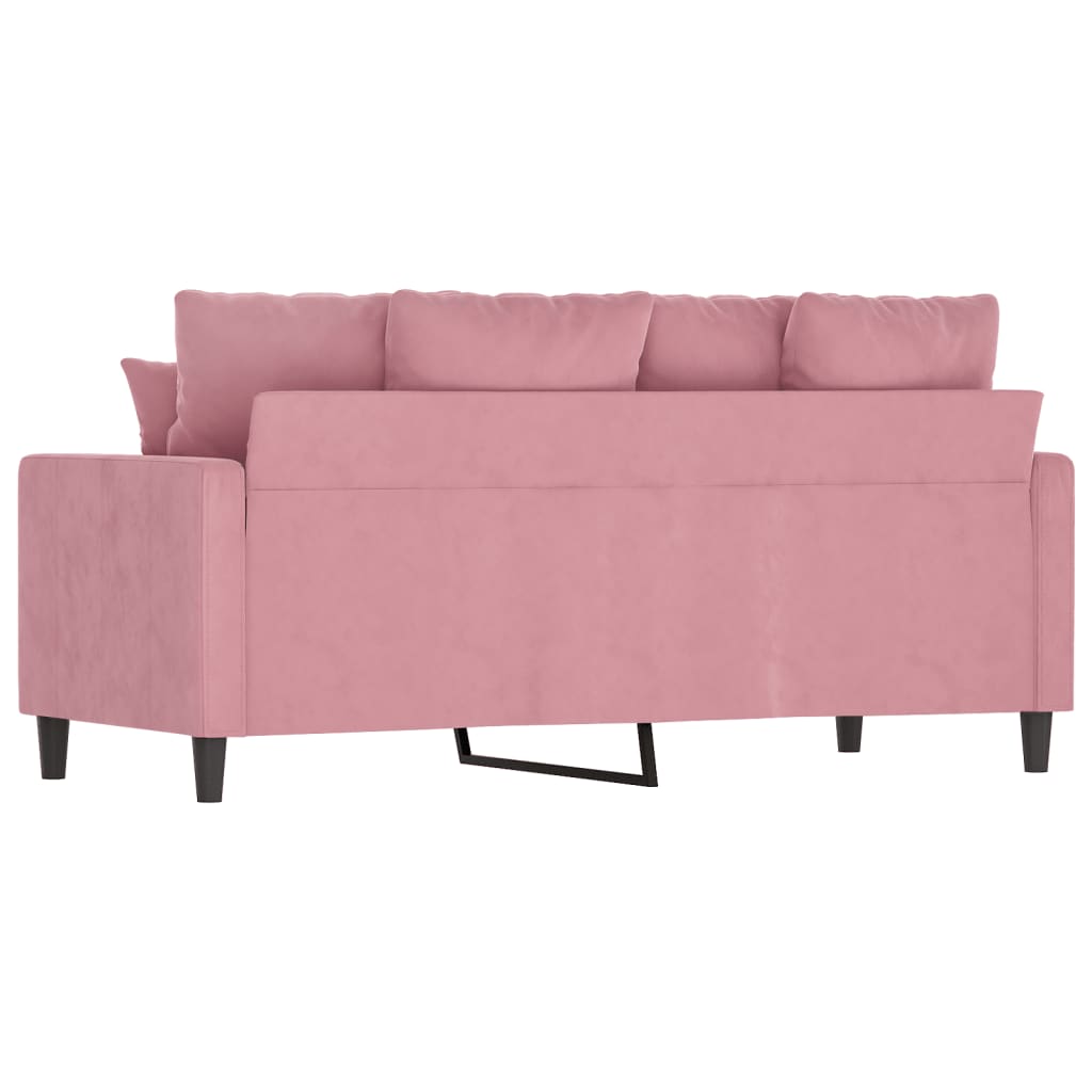 Canapea cu 2 locuri, roz, 140 cm, catifea GartenMobel Dekor