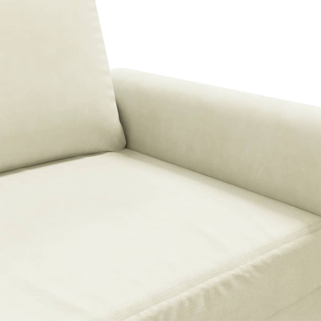 Canapea cu 3 locuri, crem, 180 cm, catifea GartenMobel Dekor