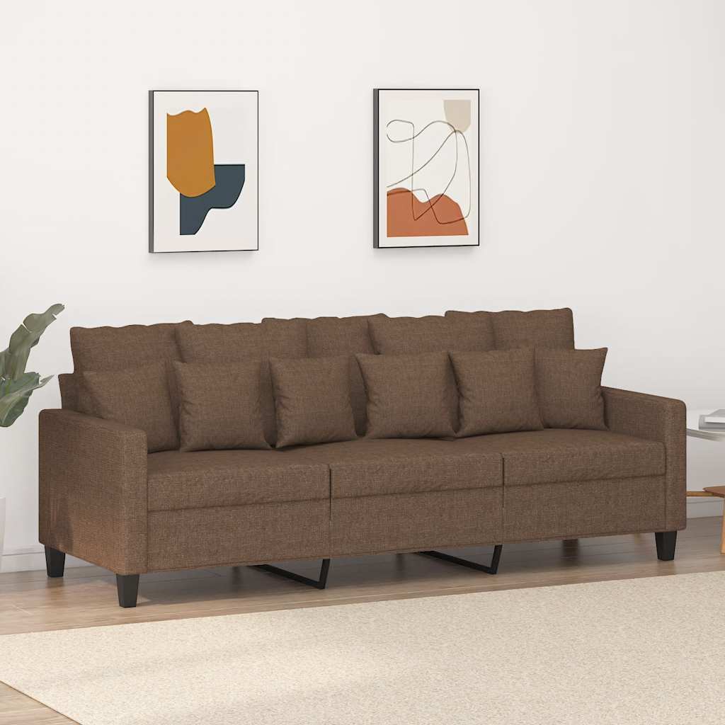 Canapea cu 3 locuri, maro, 180 cm, material textil GartenMobel Dekor