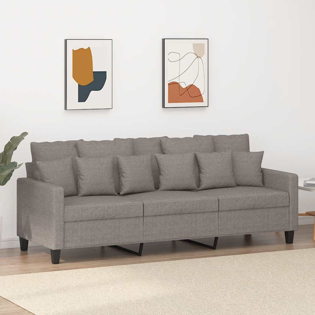 Canapea cu 3 locuri, taupe, 180 cm, material textil GartenMobel Dekor