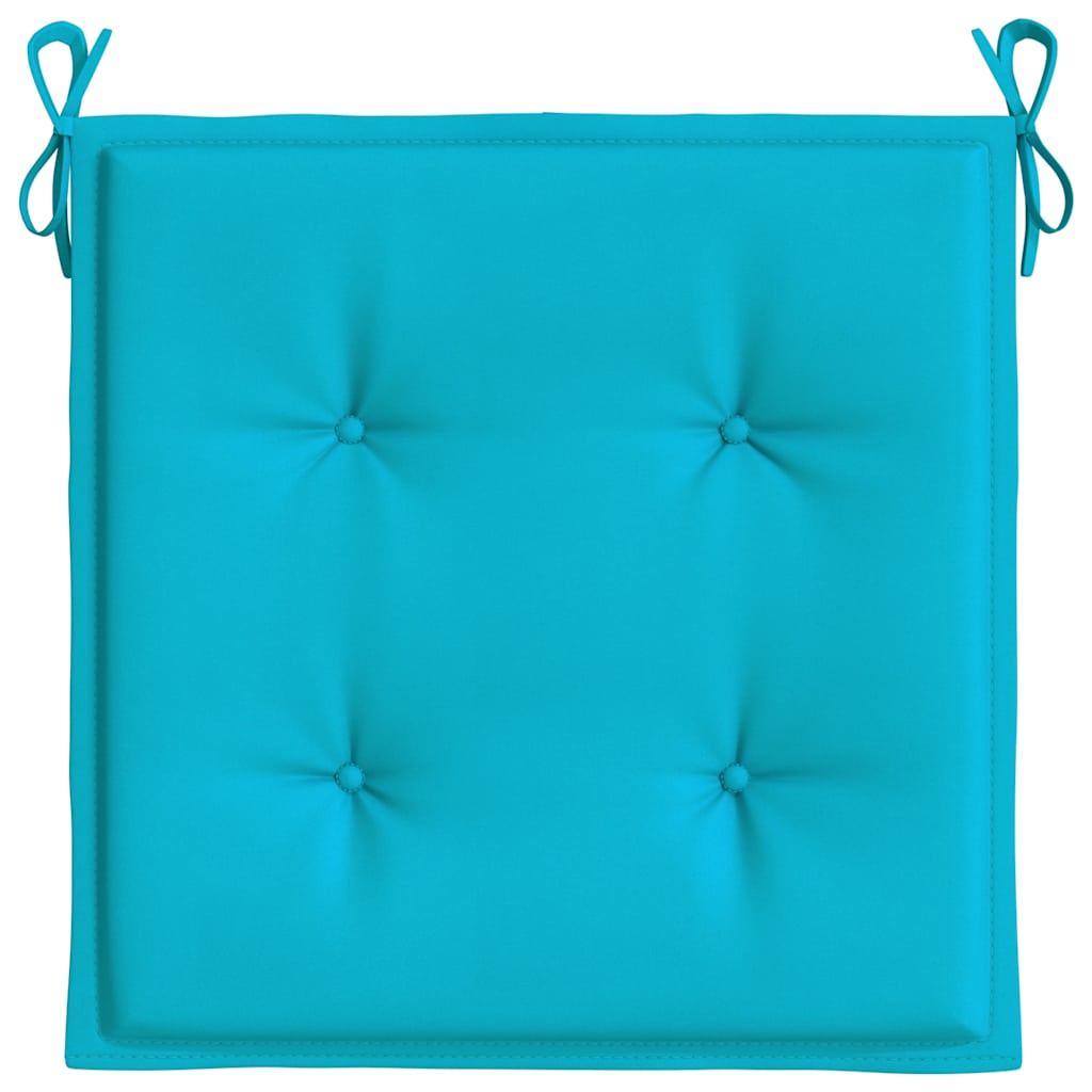 Perne scaun grădină, turcoaz, 2 buc., 50x50x4 cm, textil GartenMobel Dekor