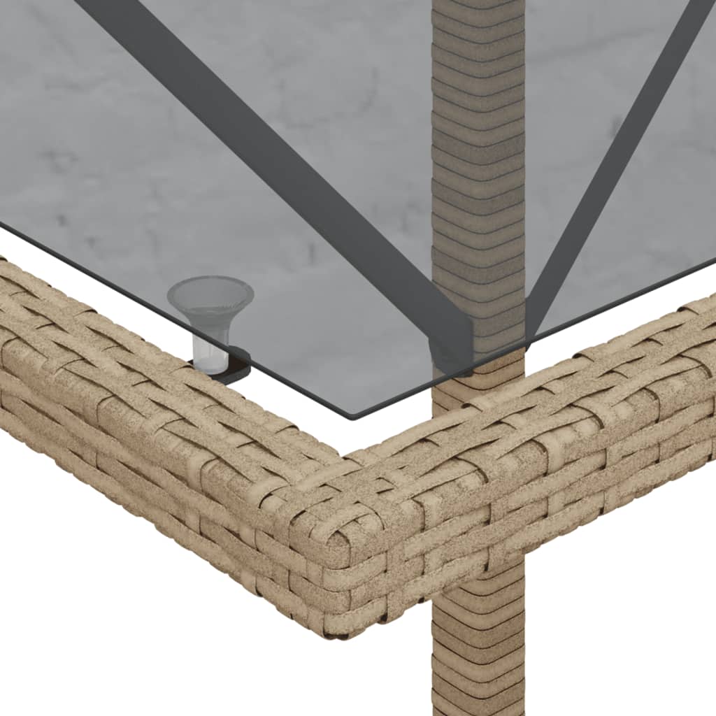 Set bistro cu perne, 3 piese, bej combinat, poliratan GartenMobel Dekor