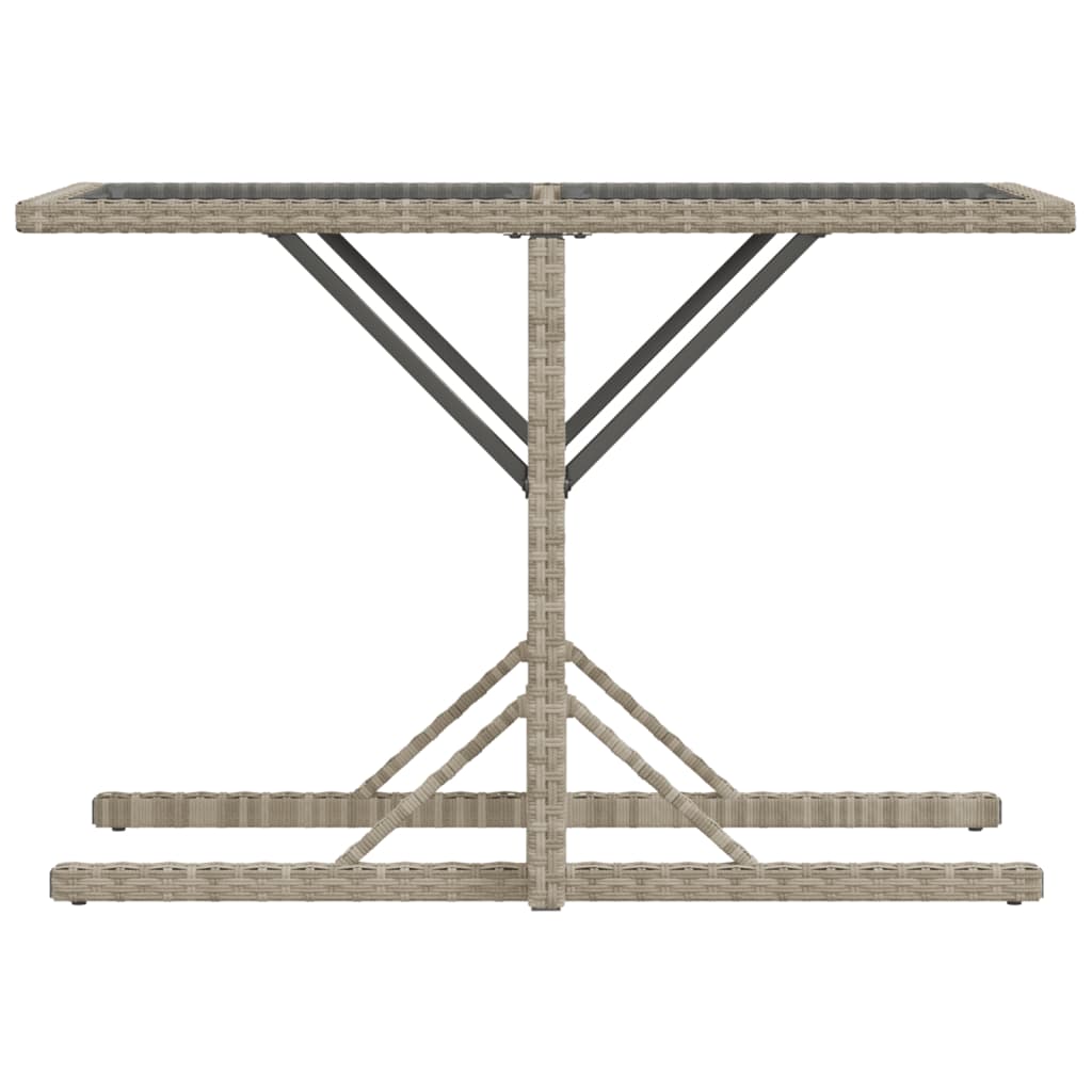 Set bistro cu perne, 3 piese, gri deschis, poliratan GartenMobel Dekor