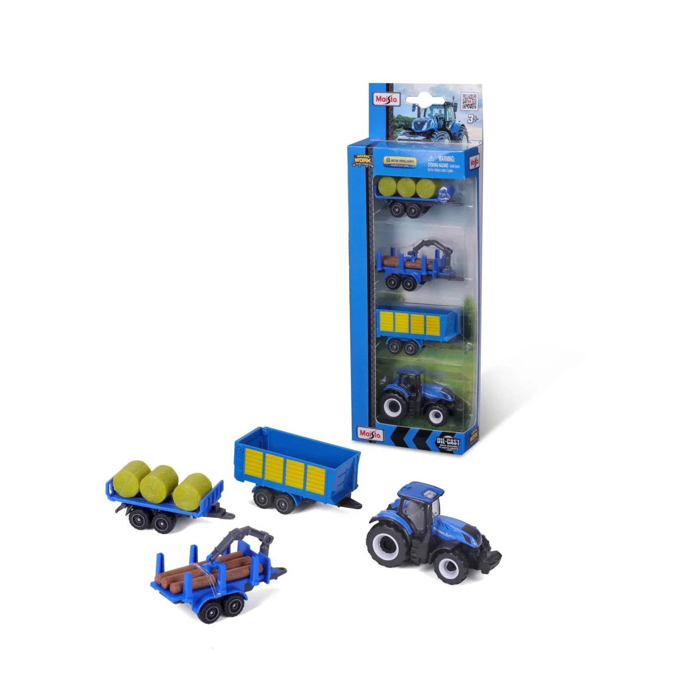 MAISTO SET 4 UTILIAJE AGRICOLE NEW HOLLAND SuperHeroes ToysZone