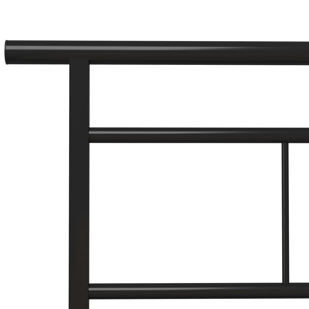 Cadru de pat, negru, 90 x 200 cm, metal GartenMobel Dekor