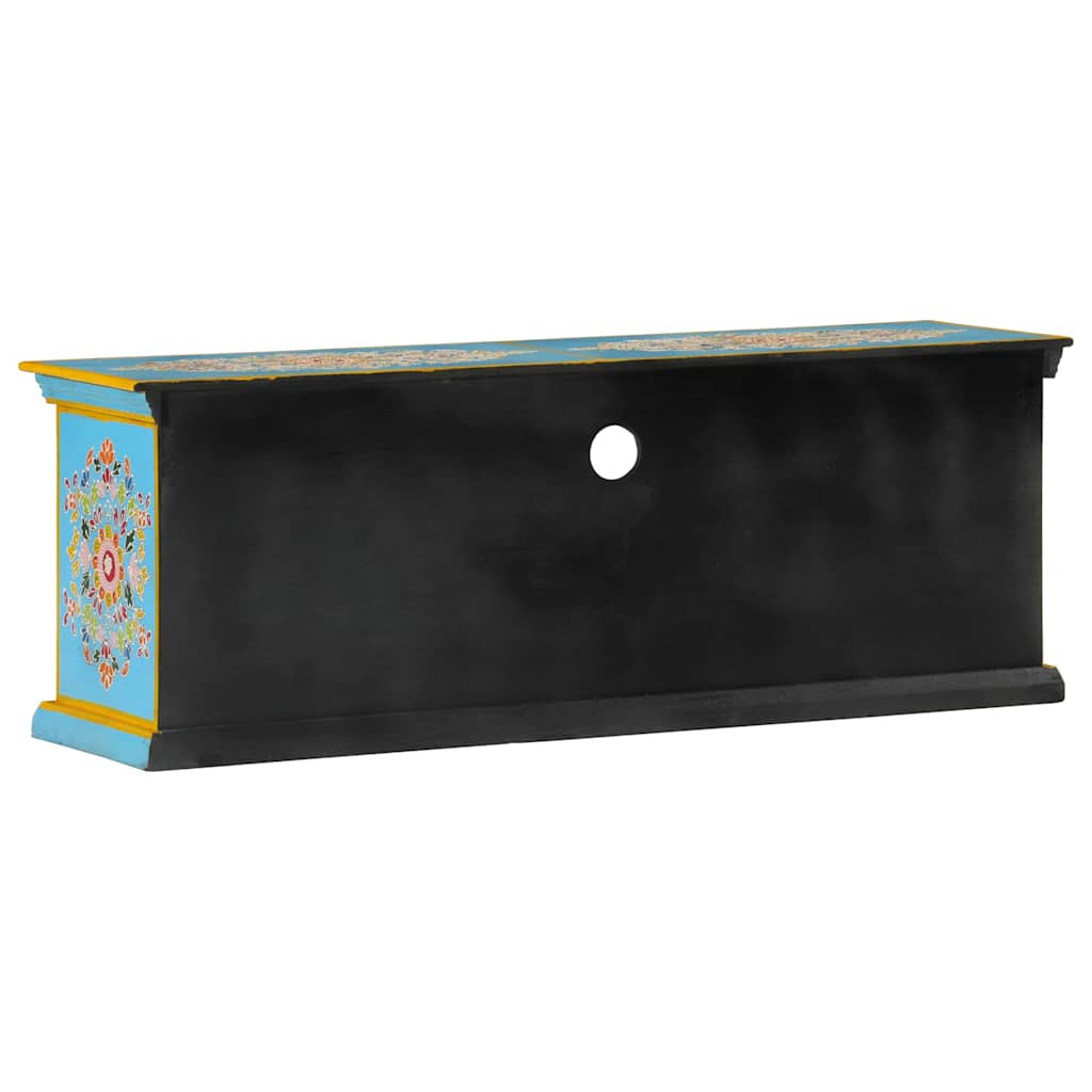 Comodă TV, albastru, 110x30x40 cm, lemn masiv de mango GartenMobel Dekor