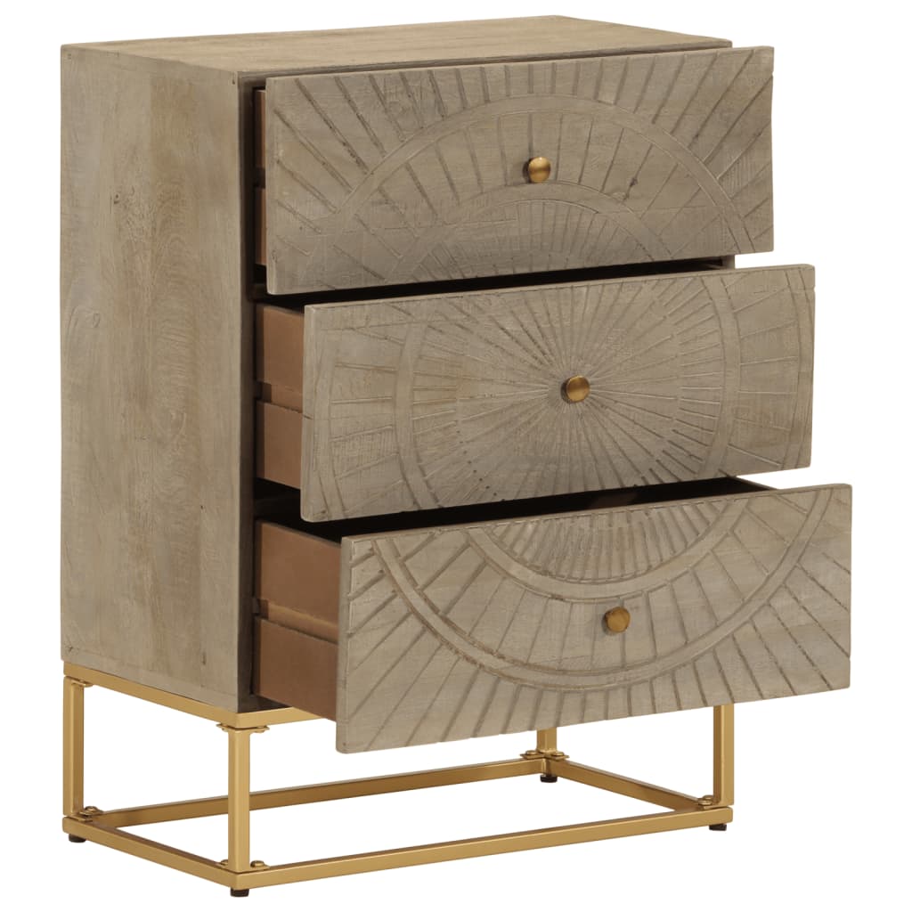 Dulap cu sertare 55x30x76 cm, lemn masiv de mango și fier GartenMobel Dekor
