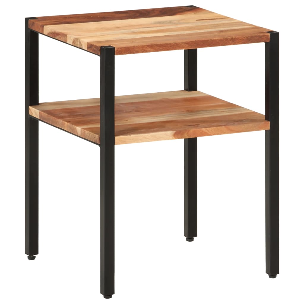 Masă laterală, 35x35x45 cm, lemn masiv de acacia și fier GartenMobel Dekor