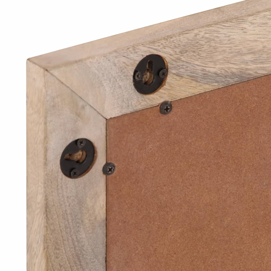 Oglindă de baie, 50x70 cm, lemn masiv de mango și sticlă GartenMobel Dekor