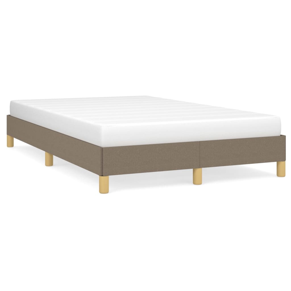Cadru de pat fără saltea Taupe 120x190 cm țesătură GartenMobel Dekor