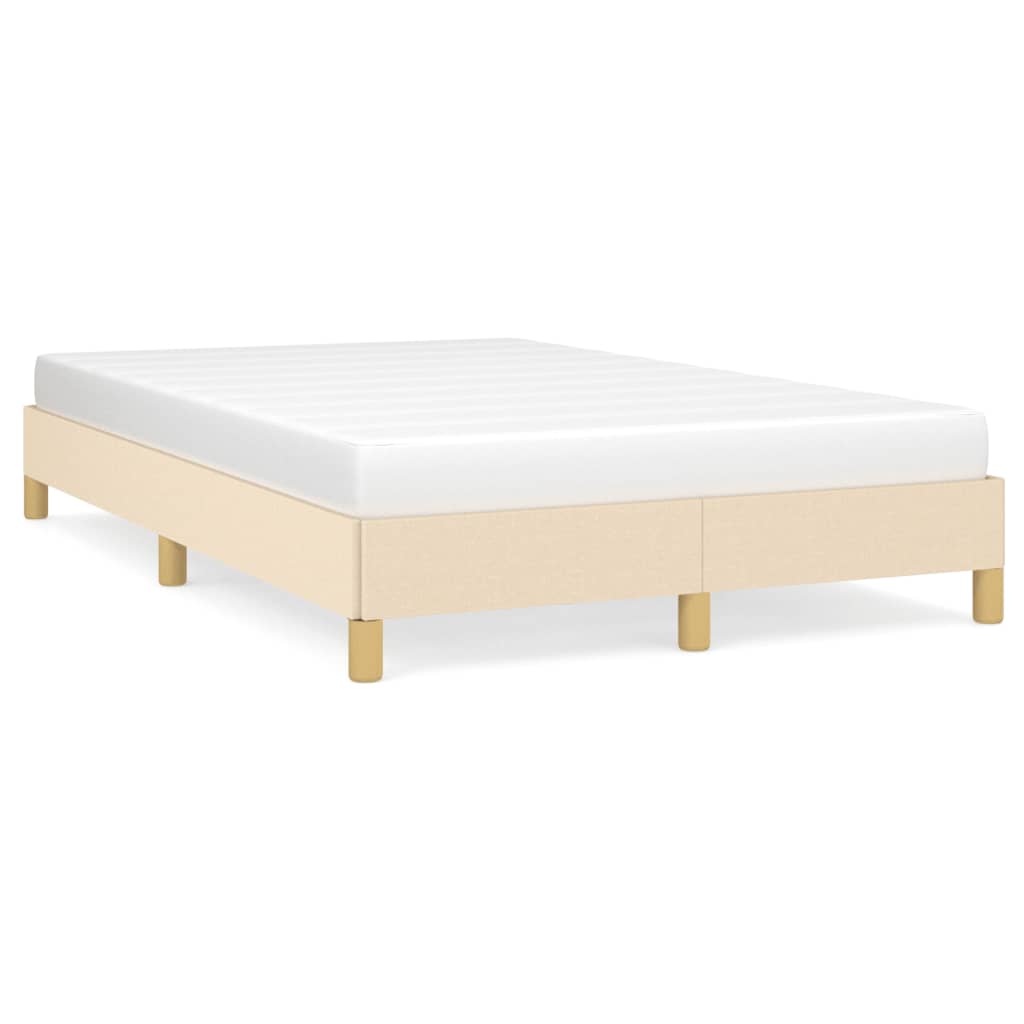 Cadru de pat fără saltea cremă 120x190 cm țesătură GartenMobel Dekor