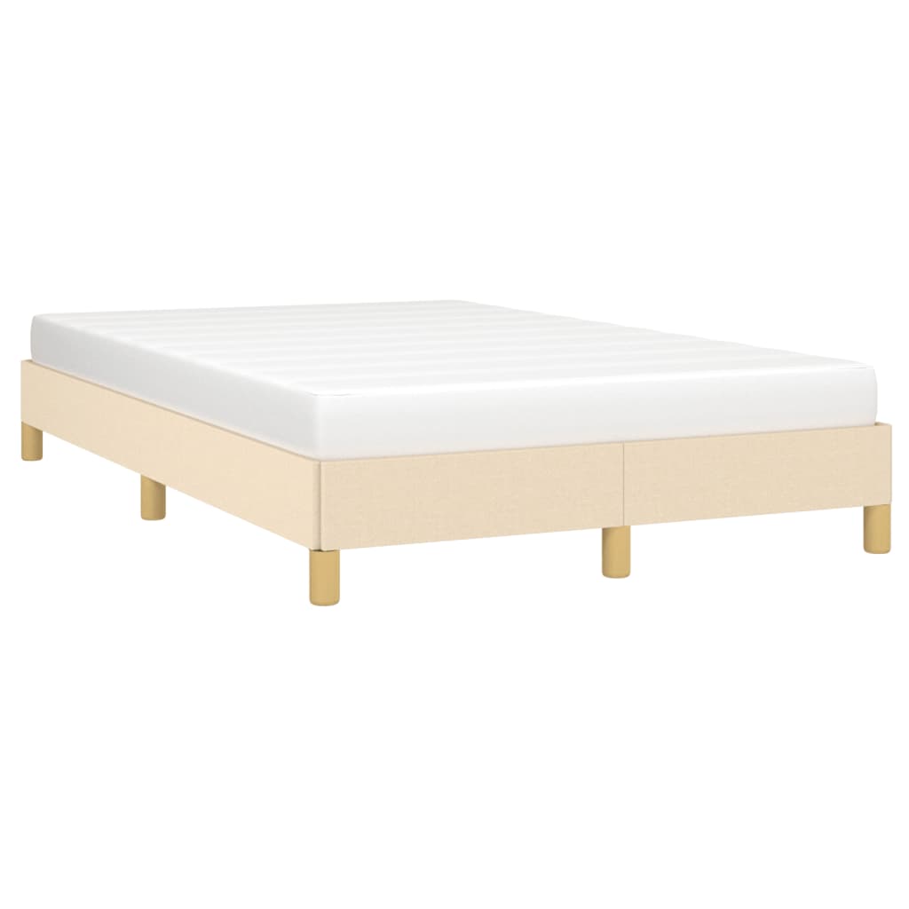 Cadru de pat fără saltea cremă 120x190 cm țesătură GartenMobel Dekor