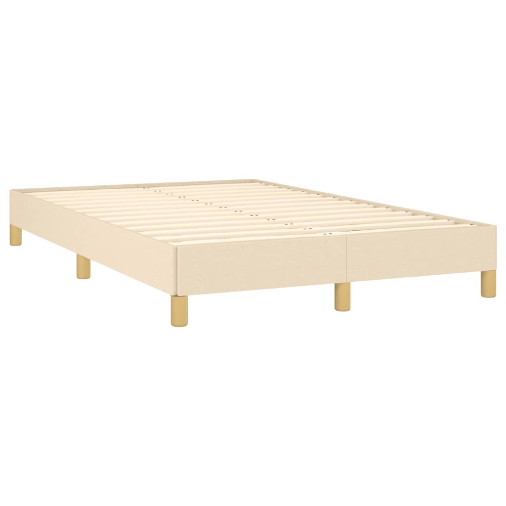 Cadru de pat fără saltea cremă 120x190 cm țesătură GartenMobel Dekor