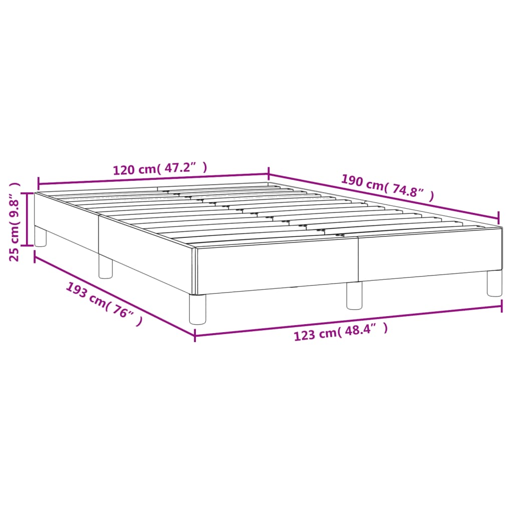 Cadru de pat fără saltea cremă 120x190 cm țesătură GartenMobel Dekor