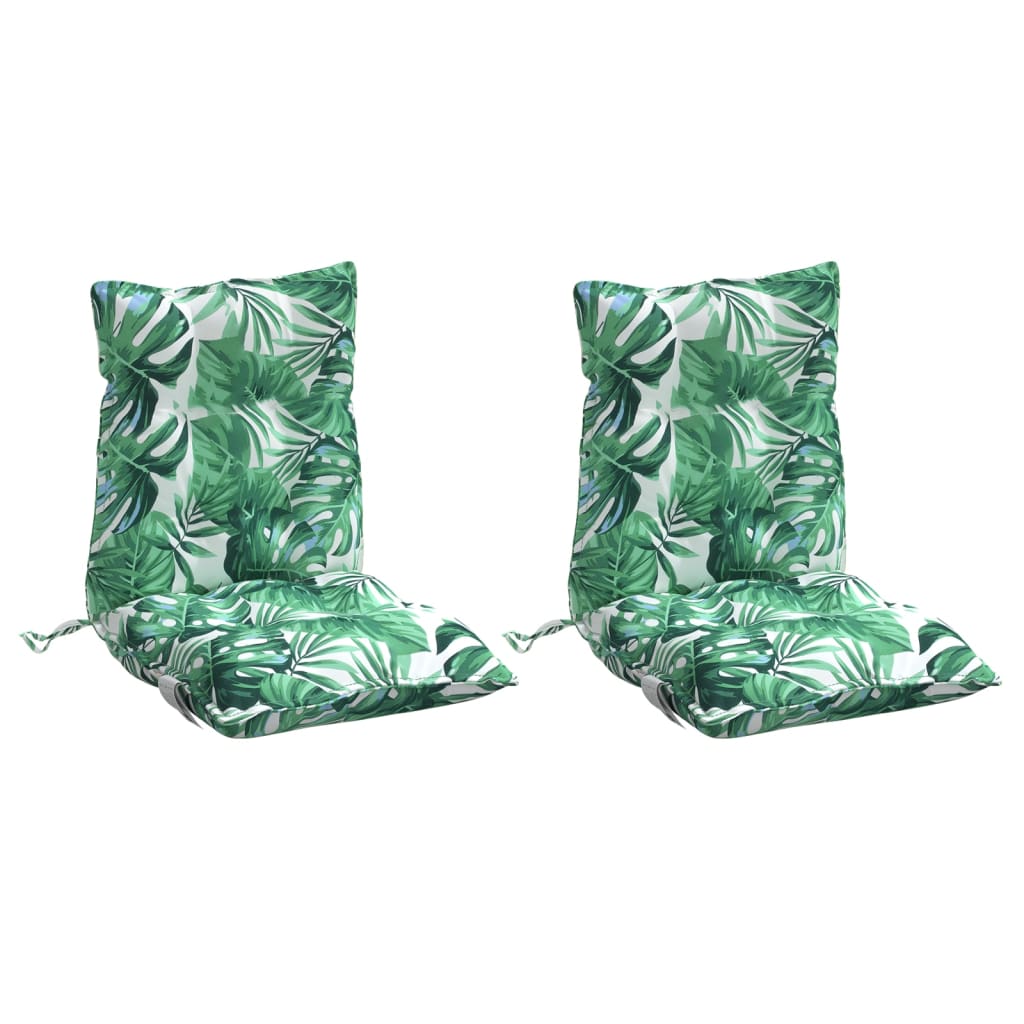 Perne de scaun spătar jos, 2 buc., model frunze, textil oxford GartenMobel Dekor