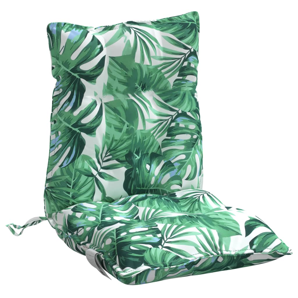 Perne de scaun spătar jos, 2 buc., model frunze, textil oxford GartenMobel Dekor