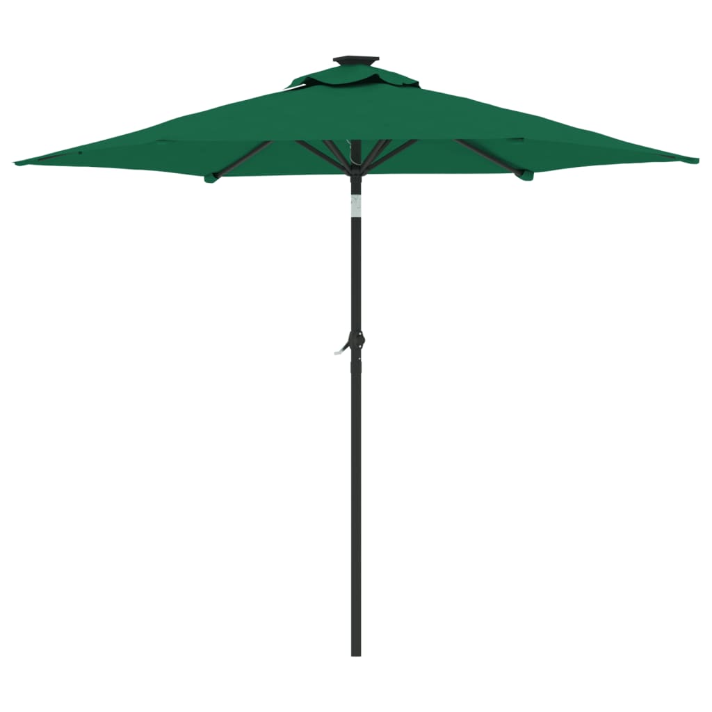 Umbrelă soare de grădină stâlp din lemn verde 225x225x212 cm GartenMobel Dekor