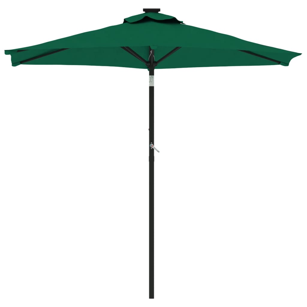 Umbrelă soare de grădină stâlp din lemn verde 225x225x212 cm GartenMobel Dekor