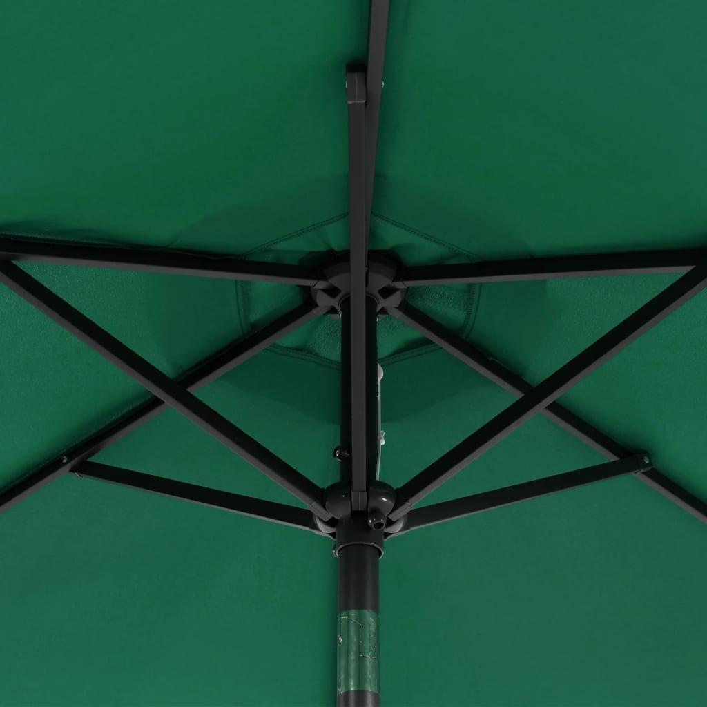 Umbrelă soare de grădină stâlp din lemn verde 225x225x212 cm GartenMobel Dekor