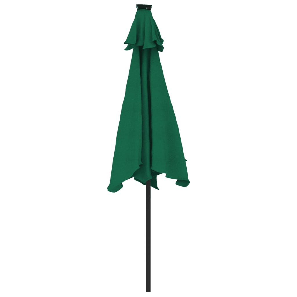 Umbrelă soare de grădină stâlp din lemn verde 225x225x212 cm GartenMobel Dekor