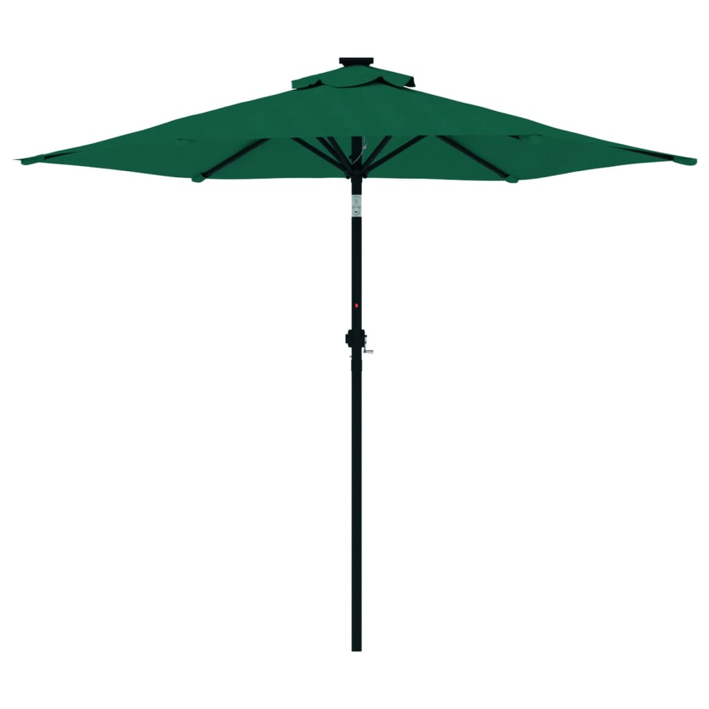 Umbrelă soare de grădină stâlp din lemn verde 225x225x212 cm GartenMobel Dekor