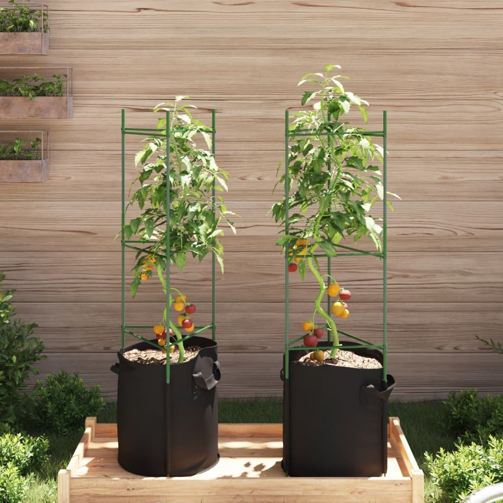 Suport pentru roșii cu sac de plante, 2 buc., 116 cm oțel și PP GartenMobel Dekor