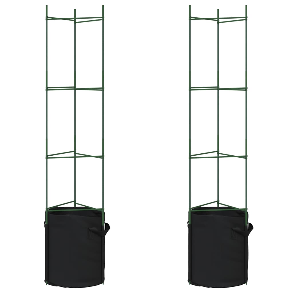 Suport pentru roșii cu sac de plante, 2 buc., 154 cm oțel și PP GartenMobel Dekor