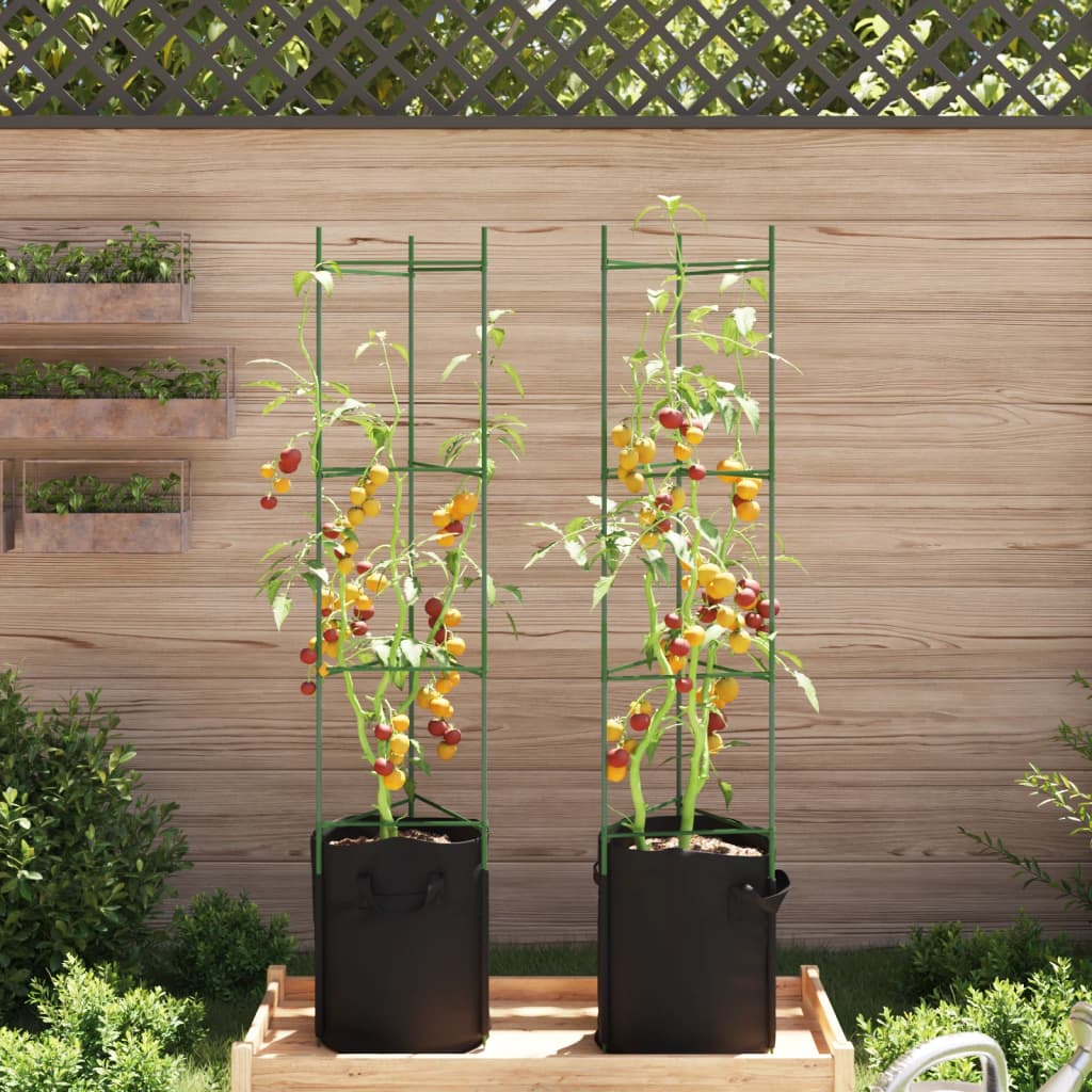 Suport pentru roșii cu sac de plante, 2 buc., 154 cm oțel și PP GartenMobel Dekor