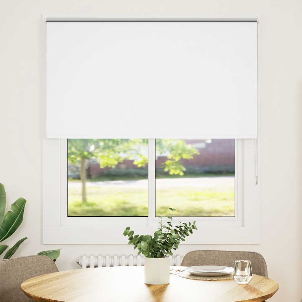 Jaluzea cu role opace alb 140x130 cm Lățime material 136,6 cm GartenMobel Dekor