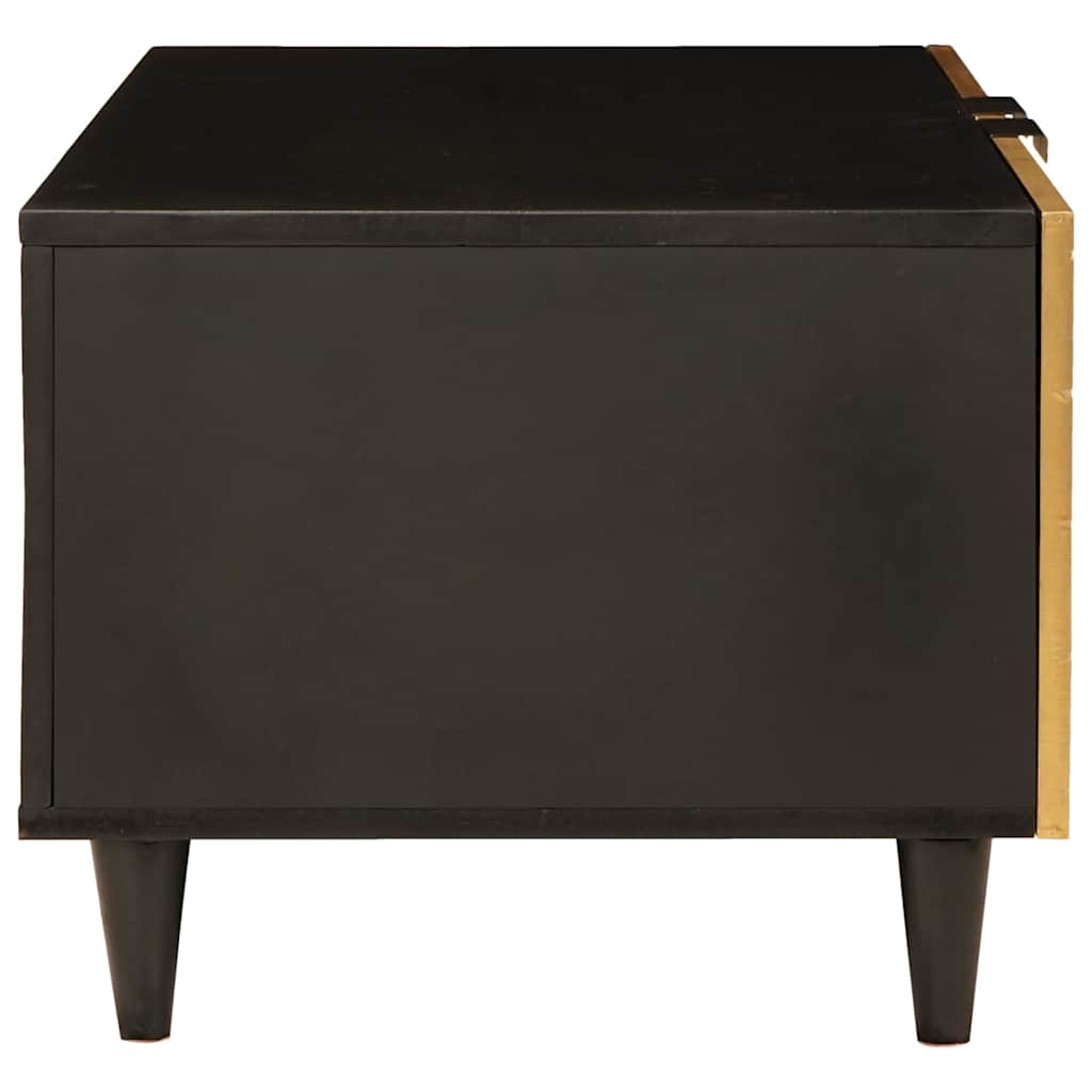 Masă de cafea Negru și Aur 80 x 50 x 40 cm GartenMobel Dekor